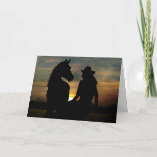 Cowgirl-und Pferdealles- Gute zum Geburtstagkarte Karte