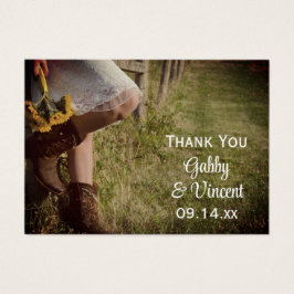 Cowgirl und Sunflowers Western Gastgeschenk Hochze