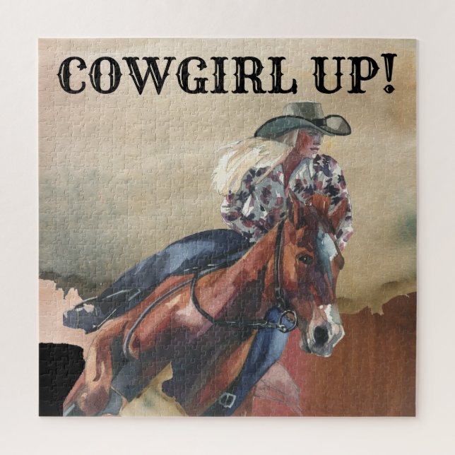Cowgirl Up Horseback Riding West Hard Puzzle (Vertikal)
