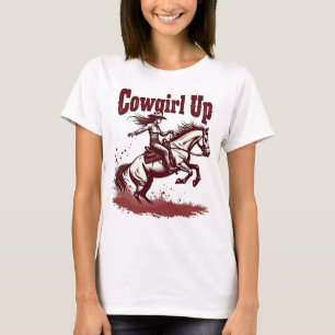 Cowgirl Up T-Shirt - Western Rodeo Graphic Shirt