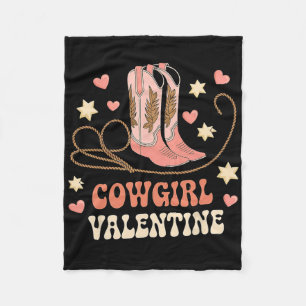 Cowgirl Valentinstag Rosa Stiefel Y2k Landmädchen Fleecedecke