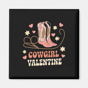 Cowgirl Valentinstag Rosa Stiefel Y2k Landmädchen Magnet