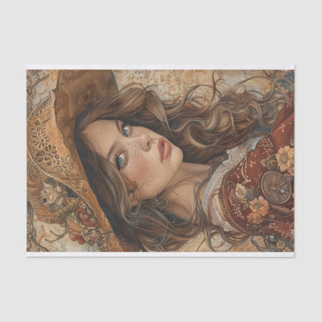 Cowgirl Vibes2 Seidenpapier (Vorderseite)