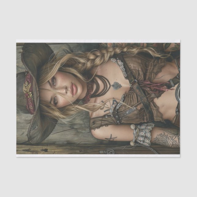 Cowgirl Vibes 21 Seidenpapier (Vorderseite)
