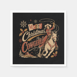 Cowgirl Weihnachten Serviette