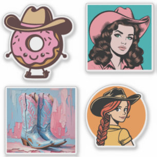 Cowgirl Western Ästhetische Sticker