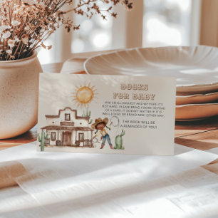 Cowgirl Western Girl Ranch Cactus Books for Baby Begleitkarte