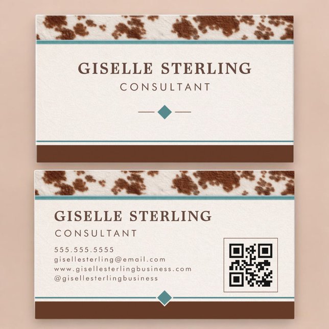 Cowgirl Western QR-Code Visitenkarte (Von Creator hochgeladen)