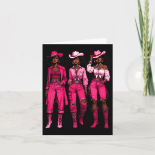 Cowgirl Western Rodeo Melanin Juneteenth Black Sei Karte