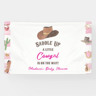 Cowgirl Western Rodeo Wild West Baby Dusche Banner