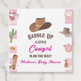 Cowgirl Western Rodeo Wild West Baby Dusche Geschenkanhänger