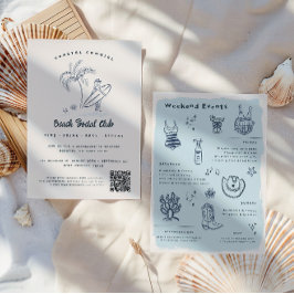 Cowgirl | Whimsical Doodle Bachelorette Einladung