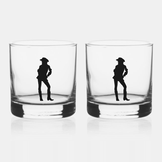 Cowgirl Whiskyglas (Vorderseite)