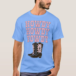 Cowgirl White Howdy Vintag Rodeo Western Country T-Shirt