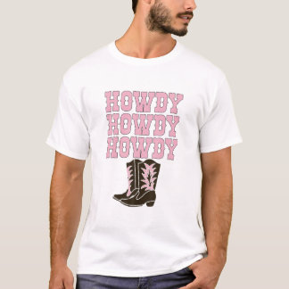 Cowgirl White Howdy Vintage Rodeo Western Country T-Shirt