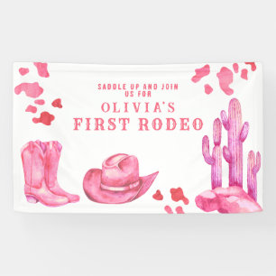 Cowgirl Wild West 1. Rodeo-Geburtstagsfeier Banner