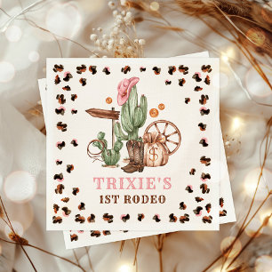 Cowgirl Wild West 1st Rodeo Ranch Geburtstagsparty Serviette