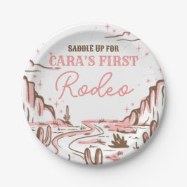 Cowgirl Wild West Rodeo Birthday Party Pappteller