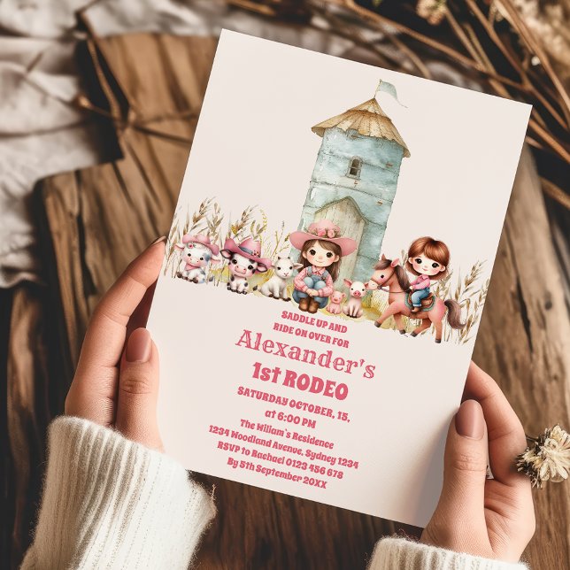 Cowgirl Wild West Rodeo Ranch Birthday Party Einladung (Von Creator hochgeladen)