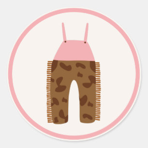 Cowgirl Wild West Rodeo Ranch Geburtstagsparty Dek Runder Aufkleber