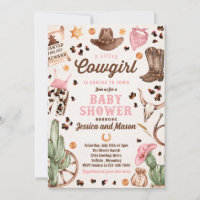 Cowgirl Wild West Rodeo Ranch Girl Babydusche