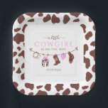 Cowgirl Wild West Rodeo Western Girl Dusche Pappteller<br><div class="desc">Kleiner Cowboy ist auf dem Weg Babydusche Party Teller,  wilde West Baby Dusche Party Teller ,  Landthema.</div>
