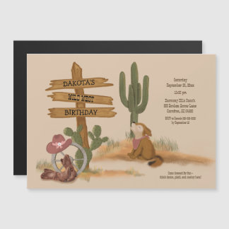 Cowgirl Wild West Rustic Fun Birthday Einladung