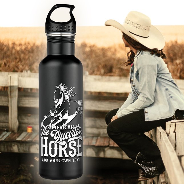 Cowgirl Wildwest Western Edelstahlflasche (American quarter horse Cowgirl wildwest western Stainless Steel Water Bottle)