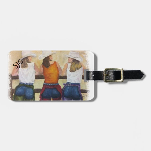 COWGIRLS PERSONALISIERT LUGGAGE TAG GEPÄCKANHÄNGER (Vorderseite horizontal)