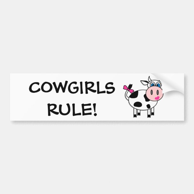 Cowgirls-Regel-Autoaufkleber Autoaufkleber (Vorne)