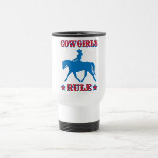 Cowgirls-Regel (rot/Blau) Reisebecher