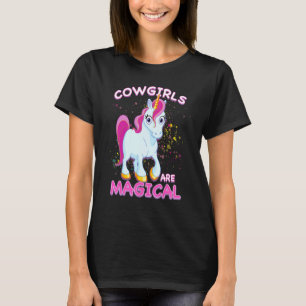 Cowgirls sind magisches Einhorn-Job-Rodeo-Beruf T-Shirt