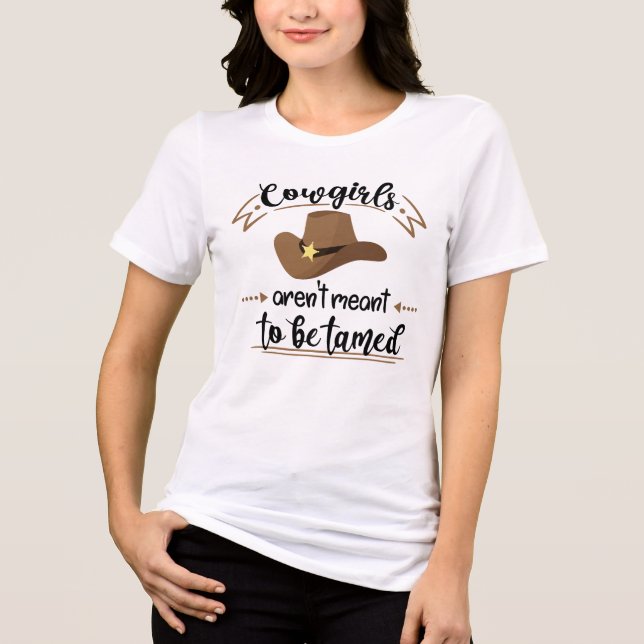 Cowgirls sollen nicht gezähmt werden Tri-Blend shirt (Vorderseite)