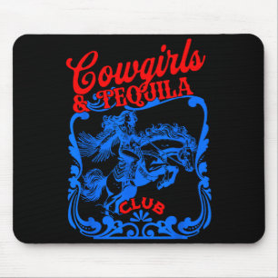 Cowgirls und Tequila Vintage Schwanz Lustiger Tequ Mousepad