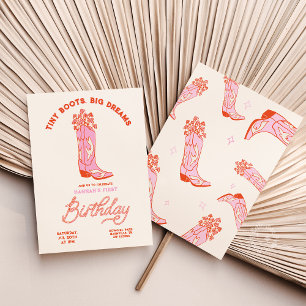 Cowgirls zum Geburtstag Einladung Tiny stimuliert 