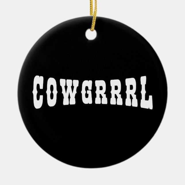 COWGRRRL KERAMIK ORNAMENT (Vorne)