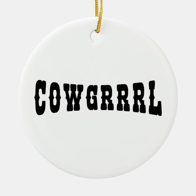 COWGRRRL KERAMIK ORNAMENT (Vorne)