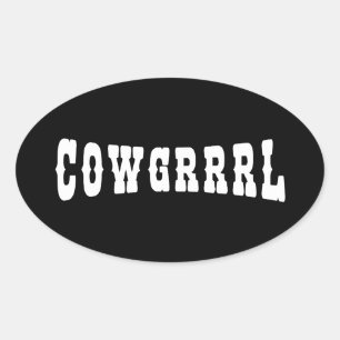 COWGRRRL OVALER AUFKLEBER