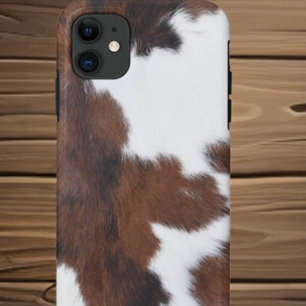 Cowhide Brown White Case-Mate iPhone Case
