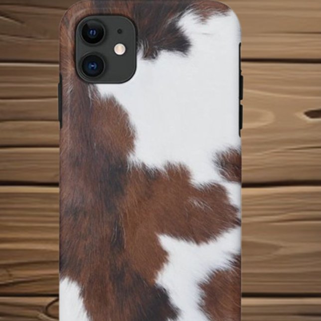 Cowhide Brown White Case-Mate iPhone Case (Protect your iPhone in style with the Cowhide Brown White Case-Mate case by Love Cow)