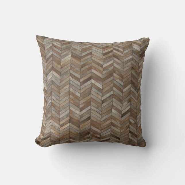 Cowhide Herringbone-Muster drucken Kissen (Vorderseite)