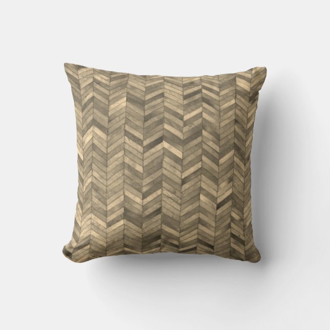 Cowhide Herringbone Muster Druckkissen Kissen (Vorderseite)