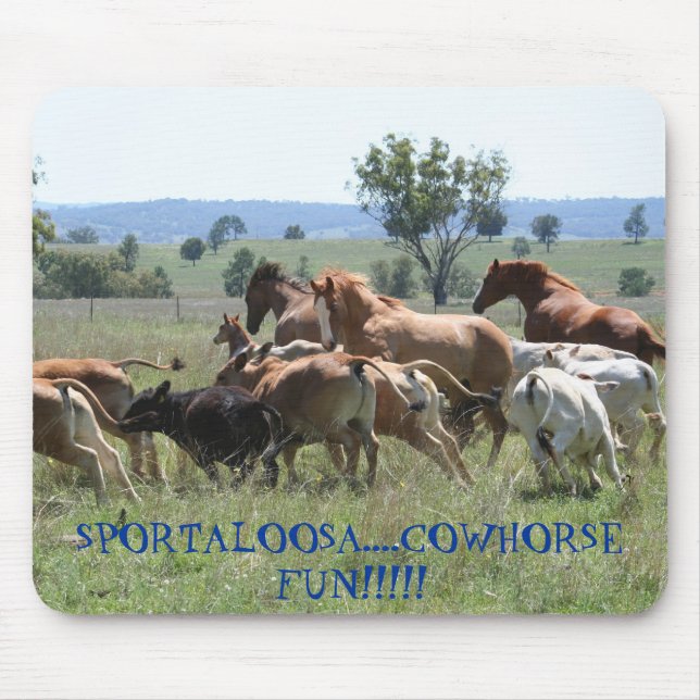 Cowhorse Spaß Mousepad (Vorne)