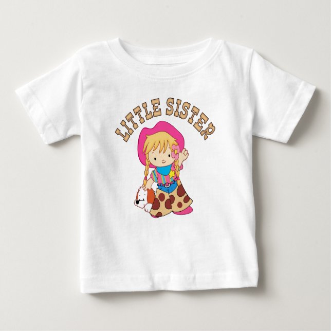 Cowkids Little Sister Baby T-shirt (Vorderseite)