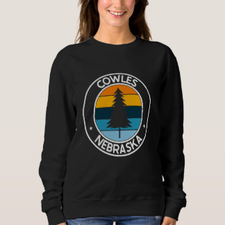 Cowles Nebraska NE USA City Pride Retro Sunset Sweatshirt