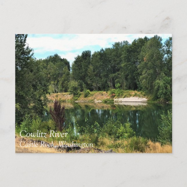 Cowlitz River, Castle Rock, Washington Postcard Postkarte (Vorderseite)