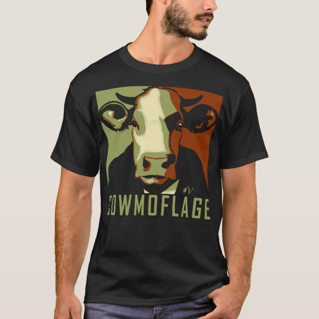 Cowmoflage Fun Pop Art Inspiriert Kuhhemd T-Shirt (Vorderseite)