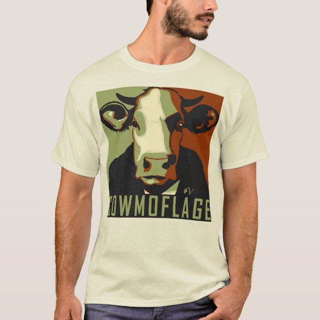 Cowmoflage Fun Pop Art Inspiriert Kuhhemd T-Shirt (Vorderseite)