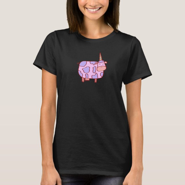 Cownicorn Kühe mit einem Einhornhorn gekühlt T-Shirt (Vorderseite)