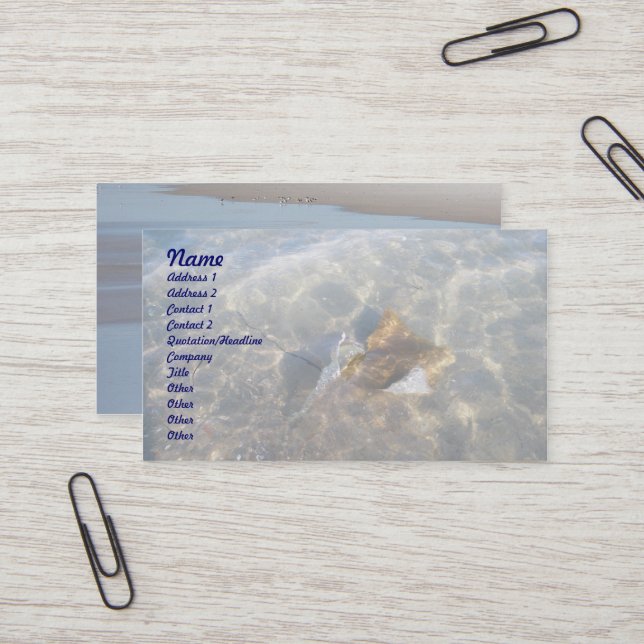 Cownose-Stingray-OBX-Serie Visitenkarte (Vorderseite/Rückseite Beispiel)